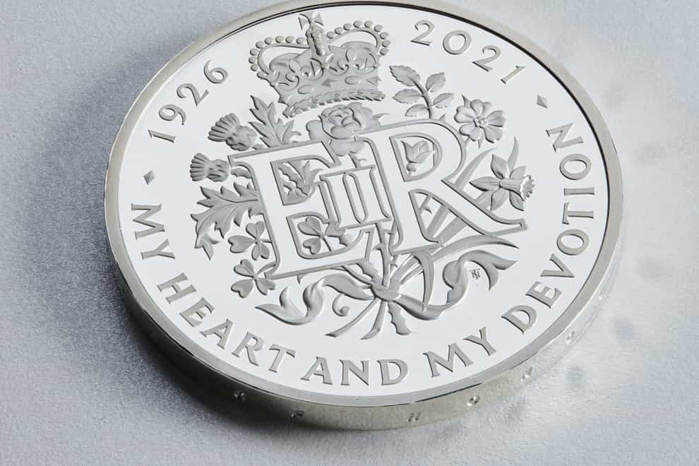 The new £5 coin celebrates the 95th birthday of the Queen