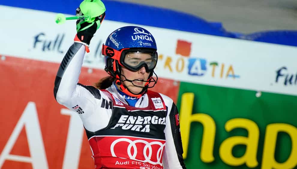 <p>Vlhova has earned her fourth slalom victory of the 2020/21 season</p>