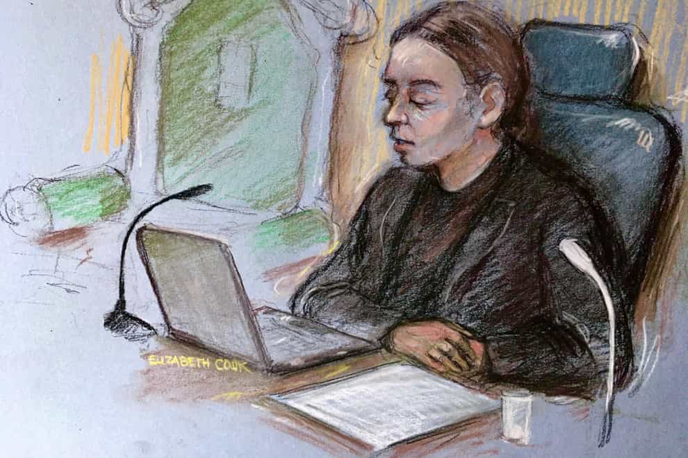 Court artist sketch of Judge Vanessa Baraitser