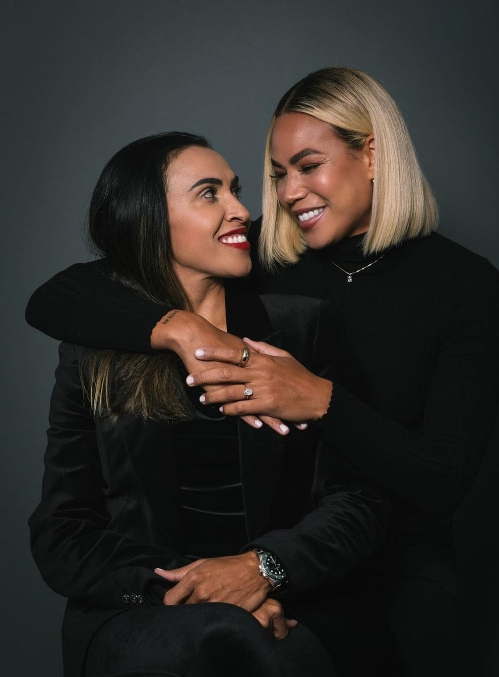 <p>Marta and Pressly play together at Orlando Pride</p>