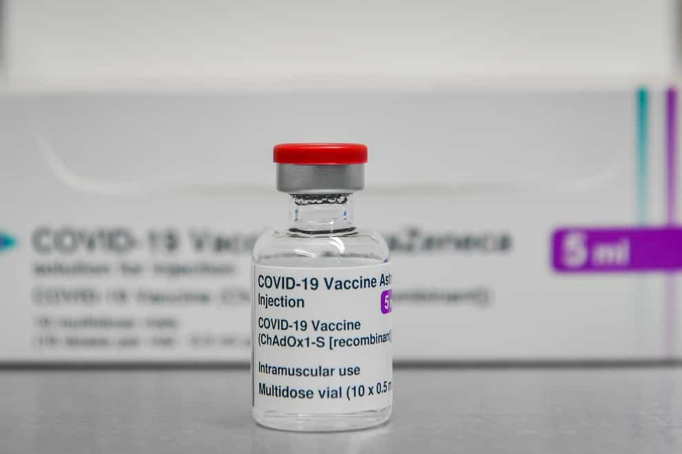 An vial of the Oxford University/AstraZeneca vaccine