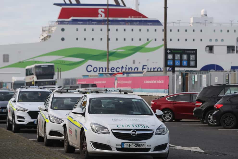 Customs vehicles at Dublin Port