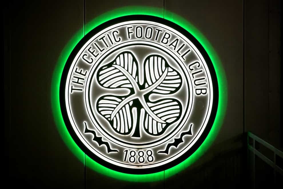 A lit up Celtic badge