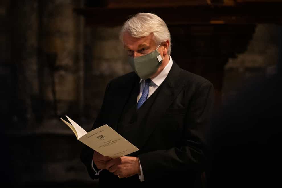 Lord Chief Justice Lord Burnett of Maldon wearing a mask