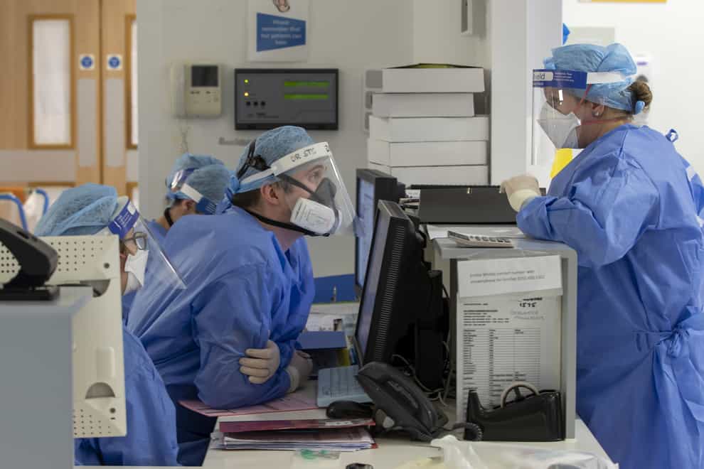 Nurses at a hospital intensive care unit