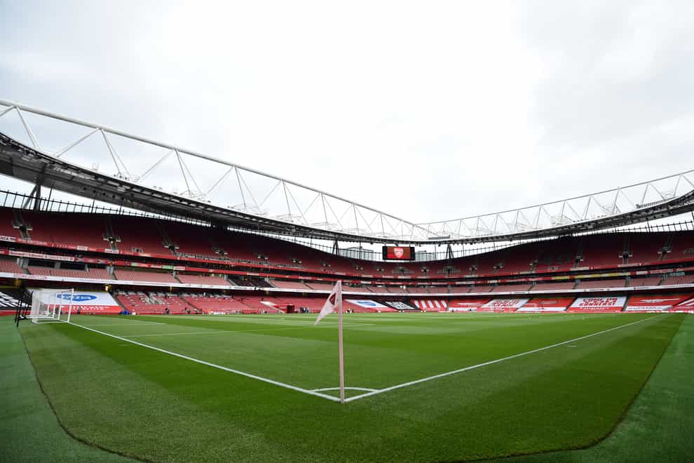 A general view of the pitch at the Emirates Stadium