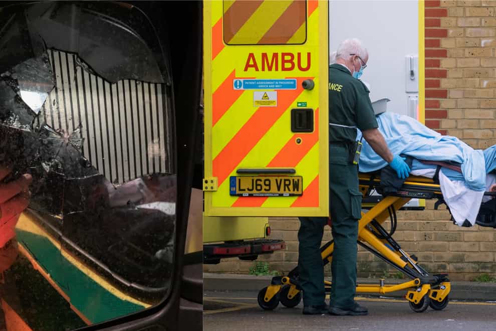 The ambulance was out of action for hours while it was repaired (South Central Ambulance Service NHS Foundation Trust and Joe Giddens/PA)