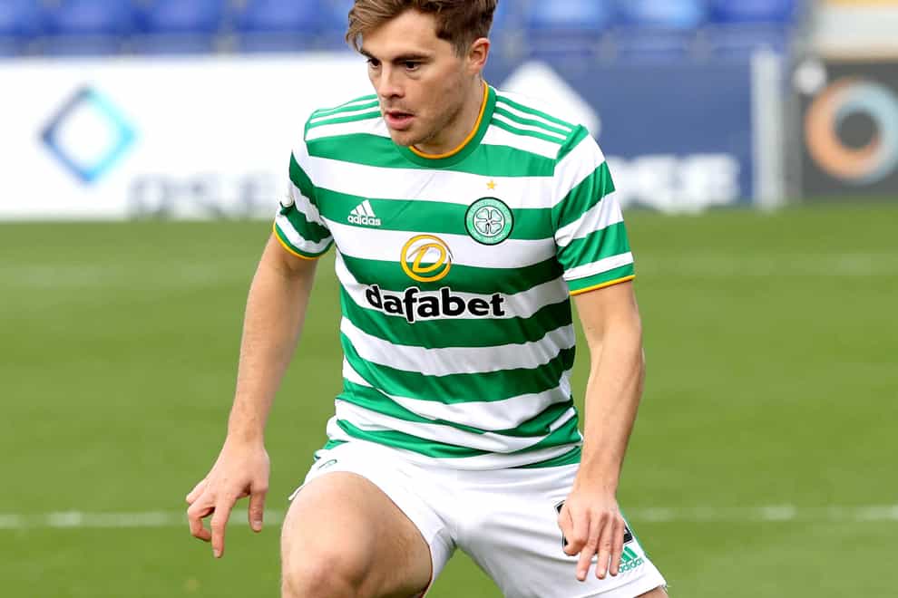 Celtic’s James Forrest is working up his fitness after ankle surgery
