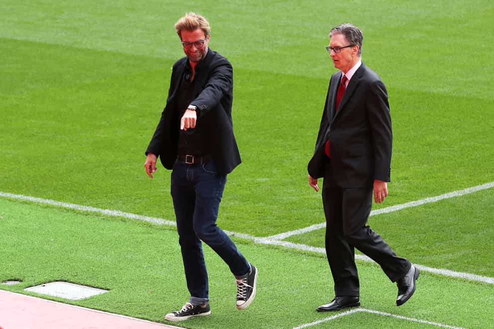 Liverpool manager Jurgen Klopp, left, insists he and principal owner John W Henry are on the same page with the club's transfer policy