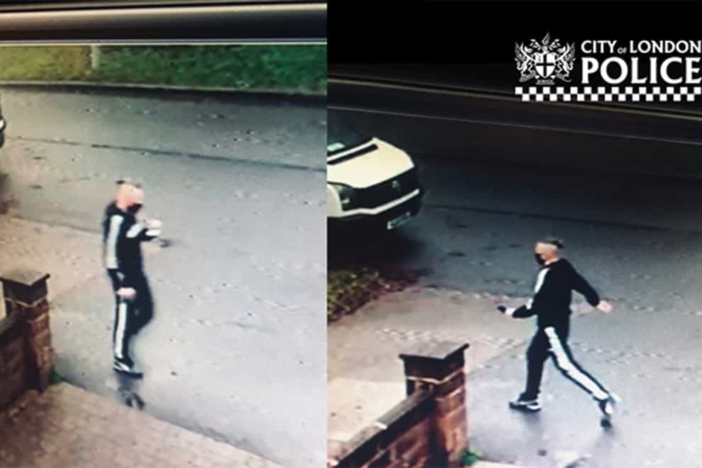 CCTV image of a fraudster claiming to work for the NHS, who jabbed a 92-year-old woman with a fake Covid-19 vaccine