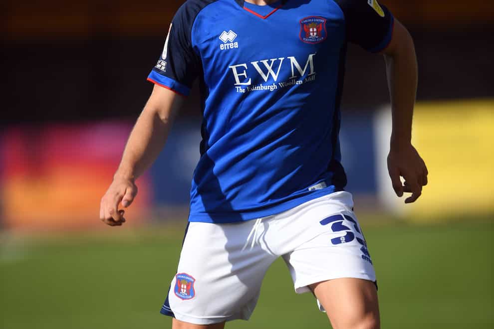 Ethan Walker in action for Carlisle