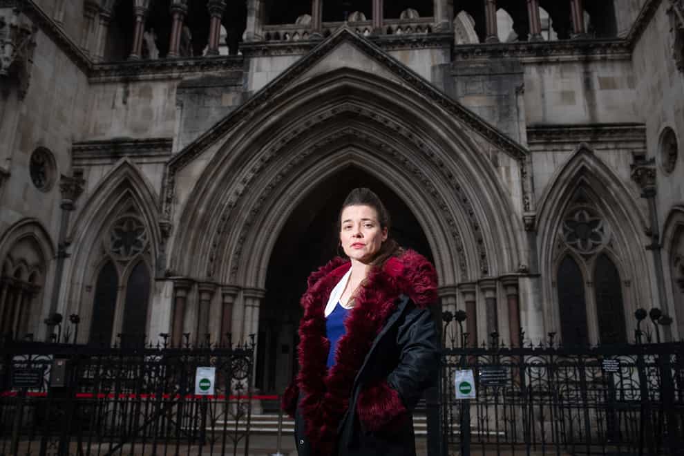 Paula Parfitt outside the Royal Courts of Justice in London