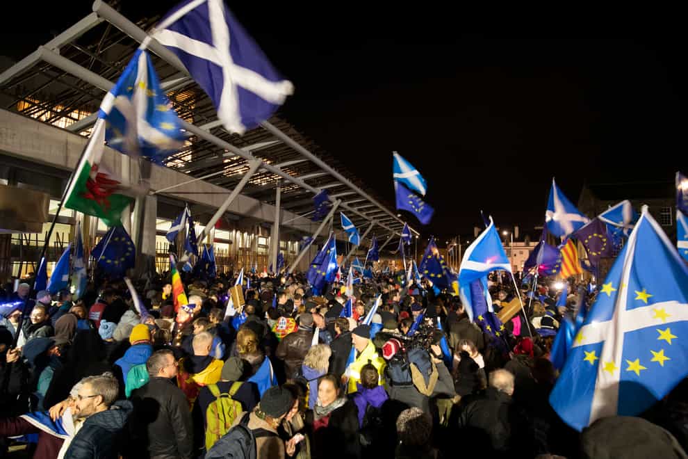 A Scottish independence rally