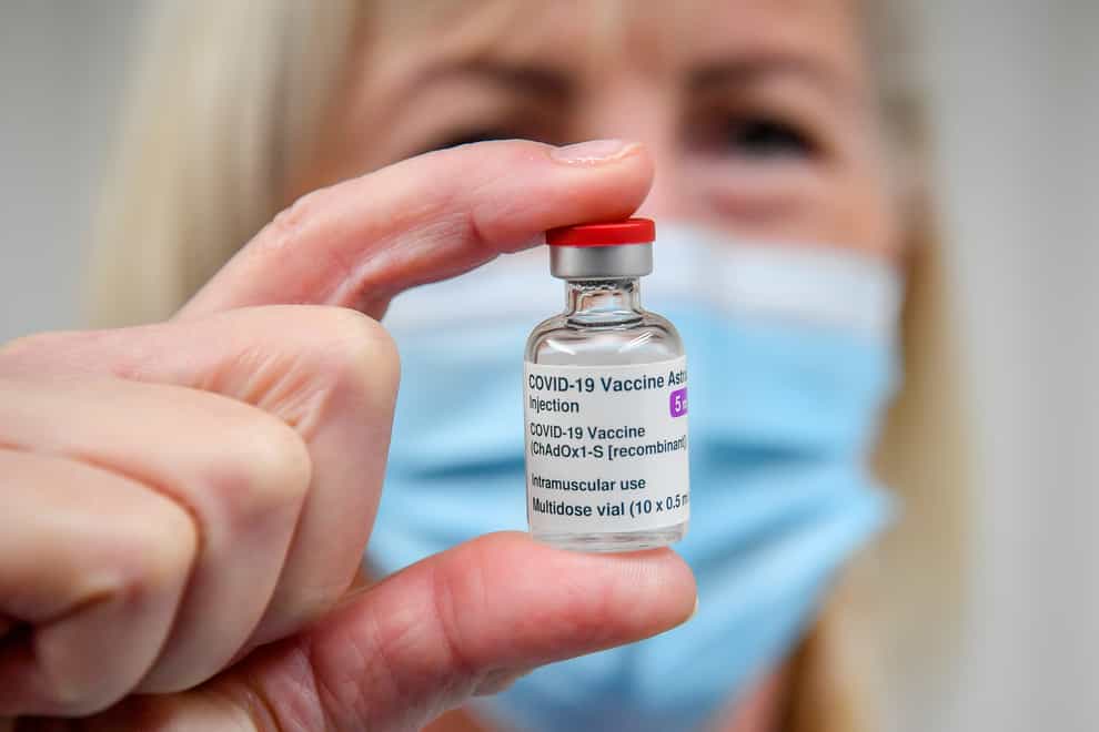 The Oxford University/AstraZeneca Covid-19 vaccine being used at the Pontcae Medical Practice in Merthyr Tydfil (Ben Birchall/PA)
