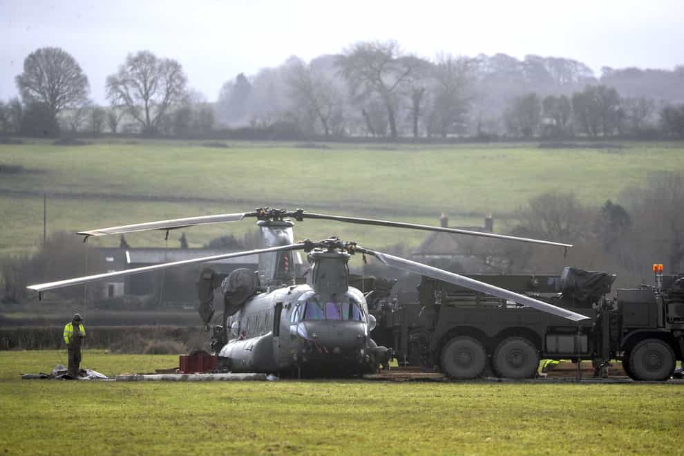 RAF Chinook in Oxfordshire