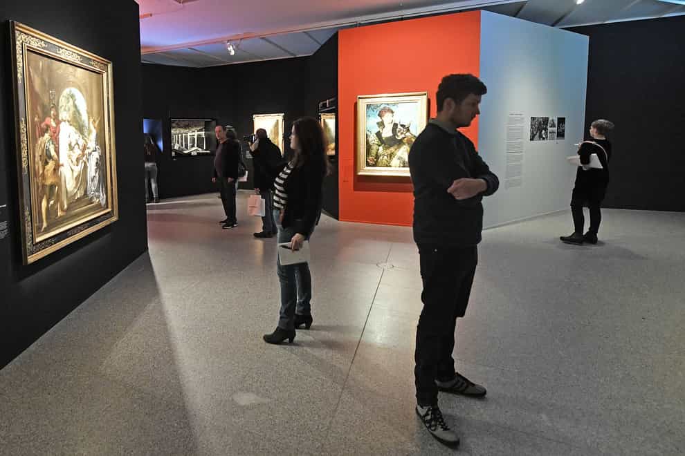 People visit the 2017 exhibition Gurlitt : Status Report at the Bundeskunsthalle museum in Bonn, Germany (Martin Meissner/AP)
