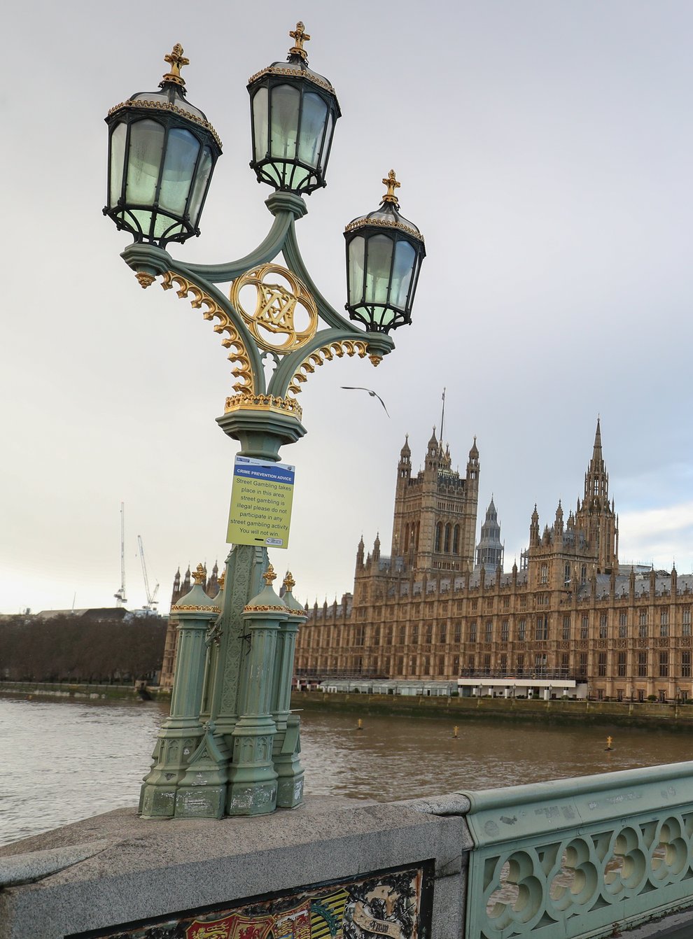 A quiet Westminster bridge by the Houses of Parliament