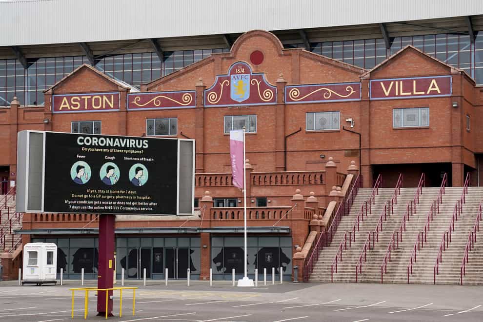 A general shot of the outside of Villa Park