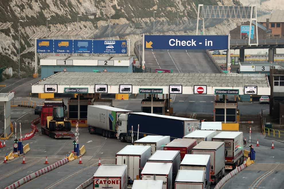Thousands of lorries were backed up in Kent in the days before Christmas