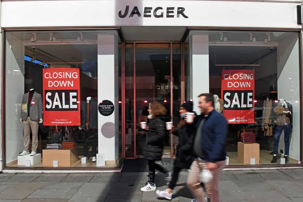 The closed Jaeger store on the King’s Road, Chelsea.