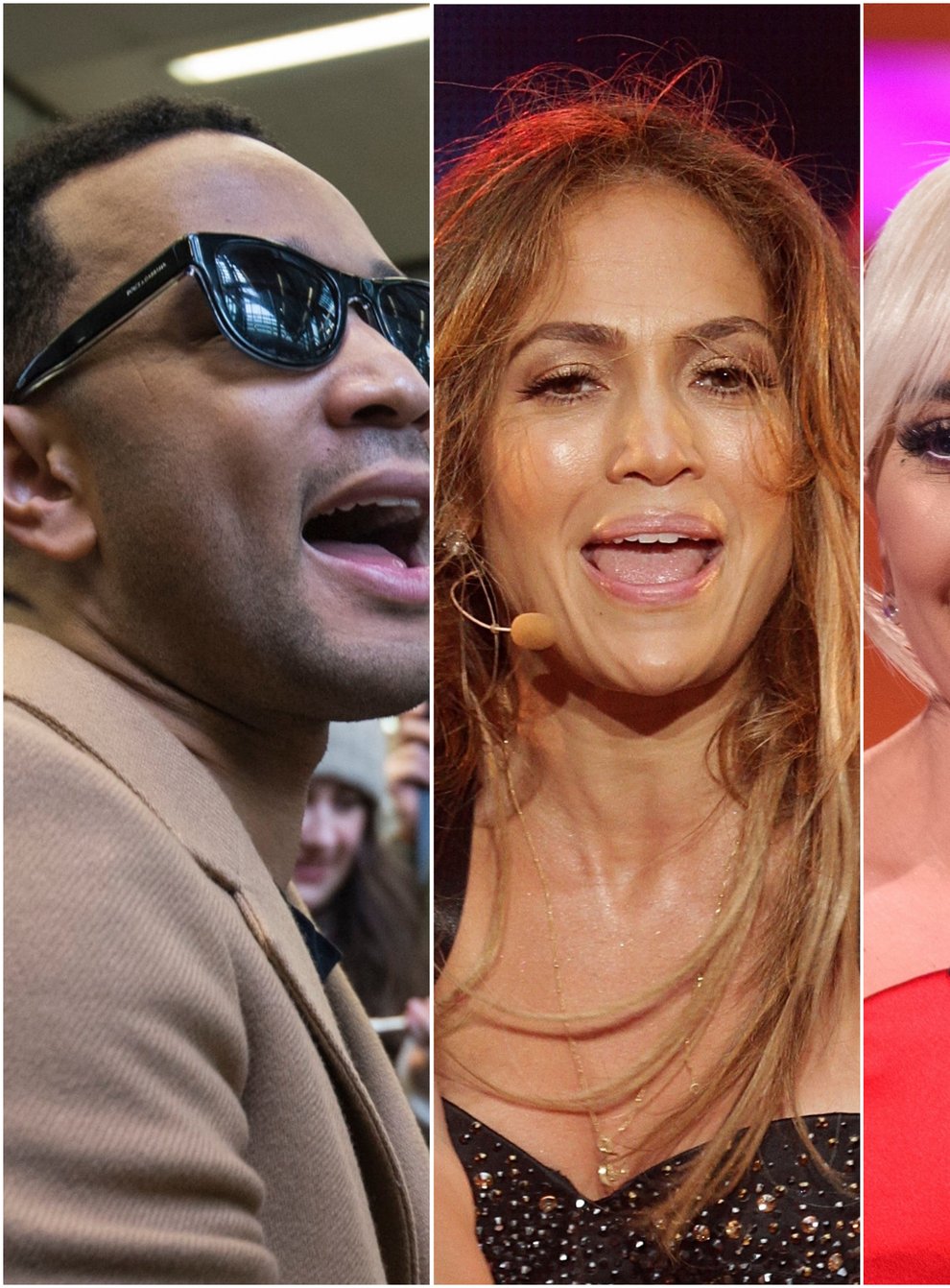 John Legend, Jennifer Lopez and Lady Gaga (Lauren Hurley/Yiu Nok/Matt Crossick/AP)
