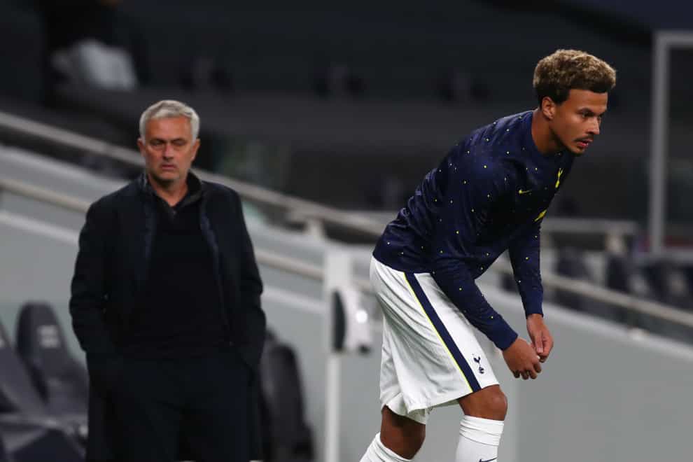 Jose Mourinho (left) did not want to discuss Dele Alli's future on Friday