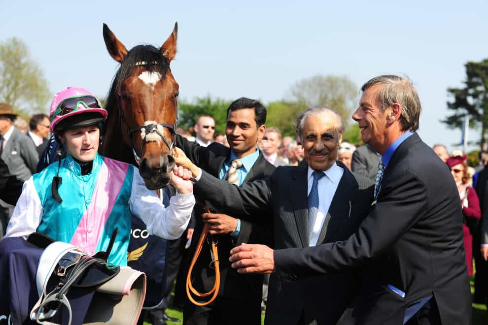 Prince Khalid Abdullah with the late Sir Henry Cecil and Frankel