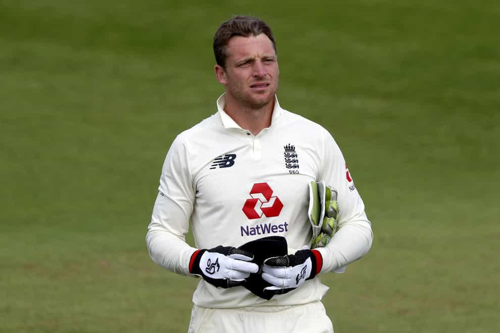 Jos Buttler celebrated a first Test stumping
