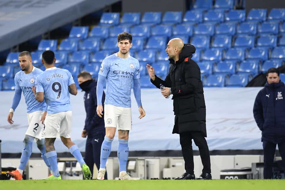 Manchester City manager Pep Guardiola hailed John Stones following victory over Crystal Palace