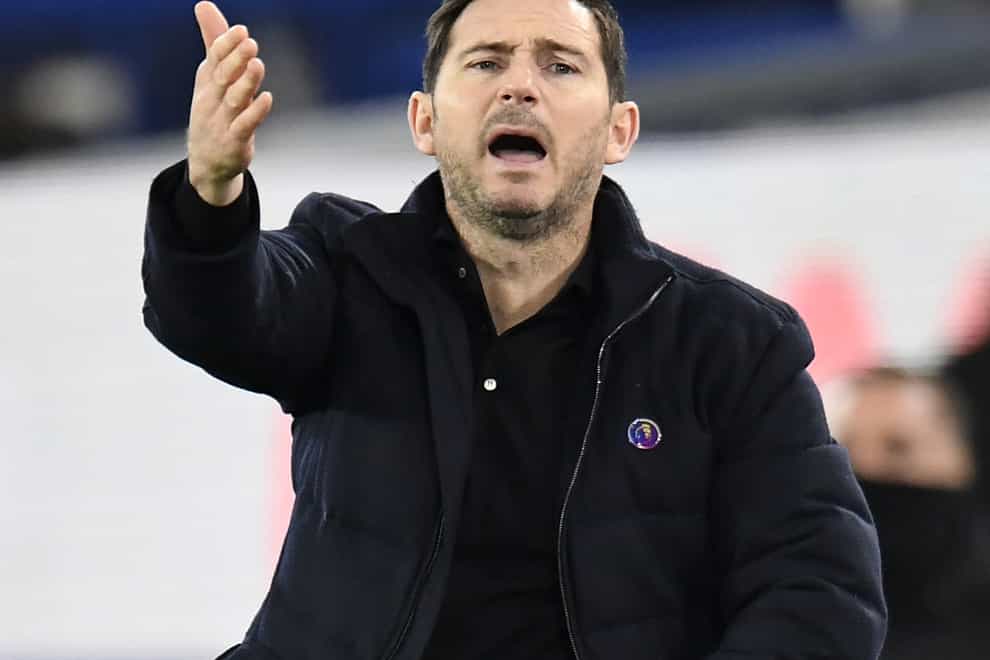 Frank Lampard shouts on the touchline
