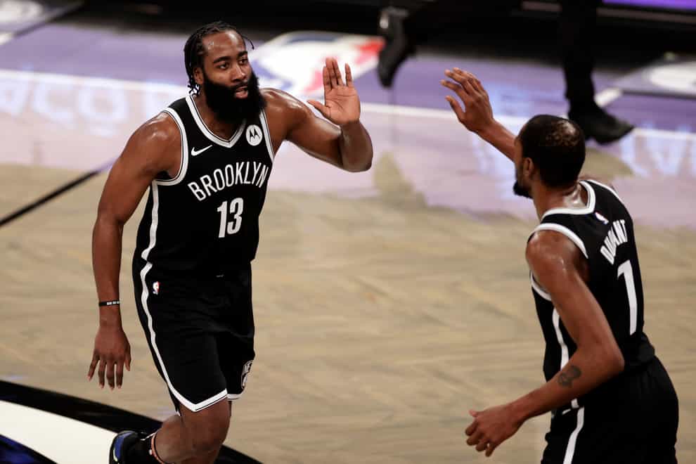 James Harden and Kevin Durant guided the Brooklyn Nets to victory