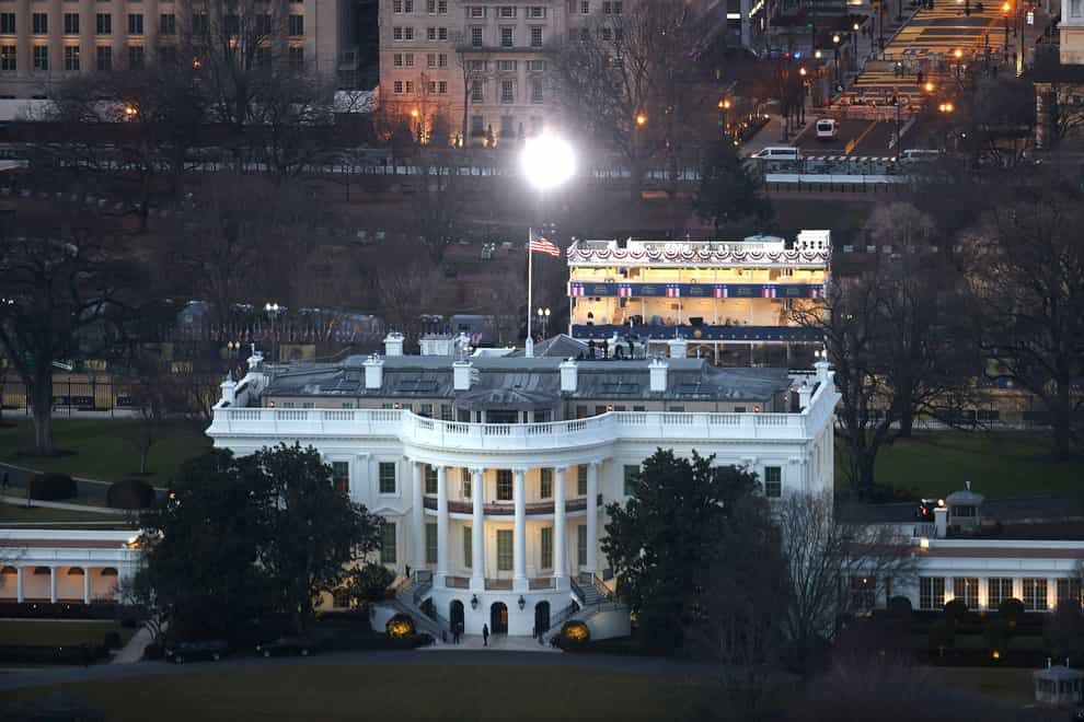 The White House is seen from the Washington Monument (Jon Raedle/AP)