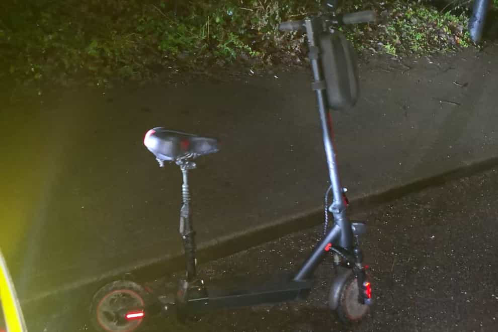 The e-scooter seized by South Yorkshire Police