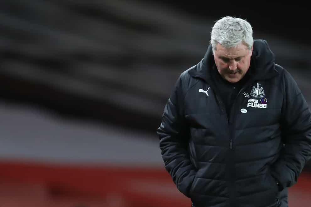 Newcastle head coach Steve Bruce is under increasing pressure after a nine-game winless run