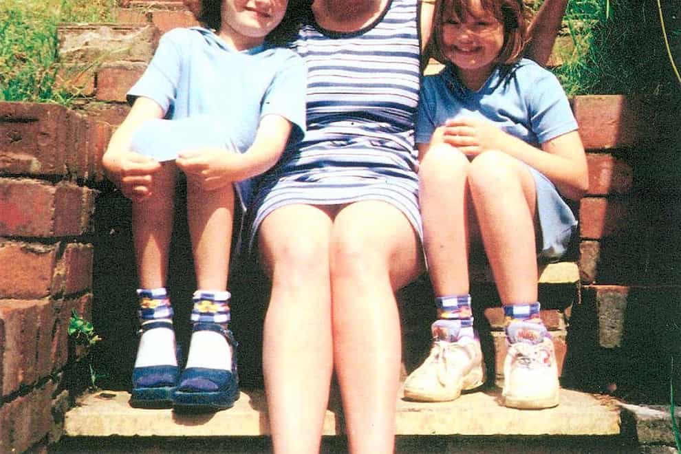 Mandy Power with her children Katie and Emily