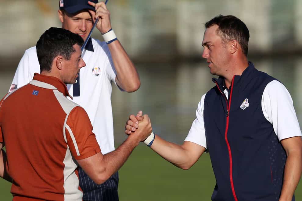Rory McIlroy, left, and Justin Thomas
