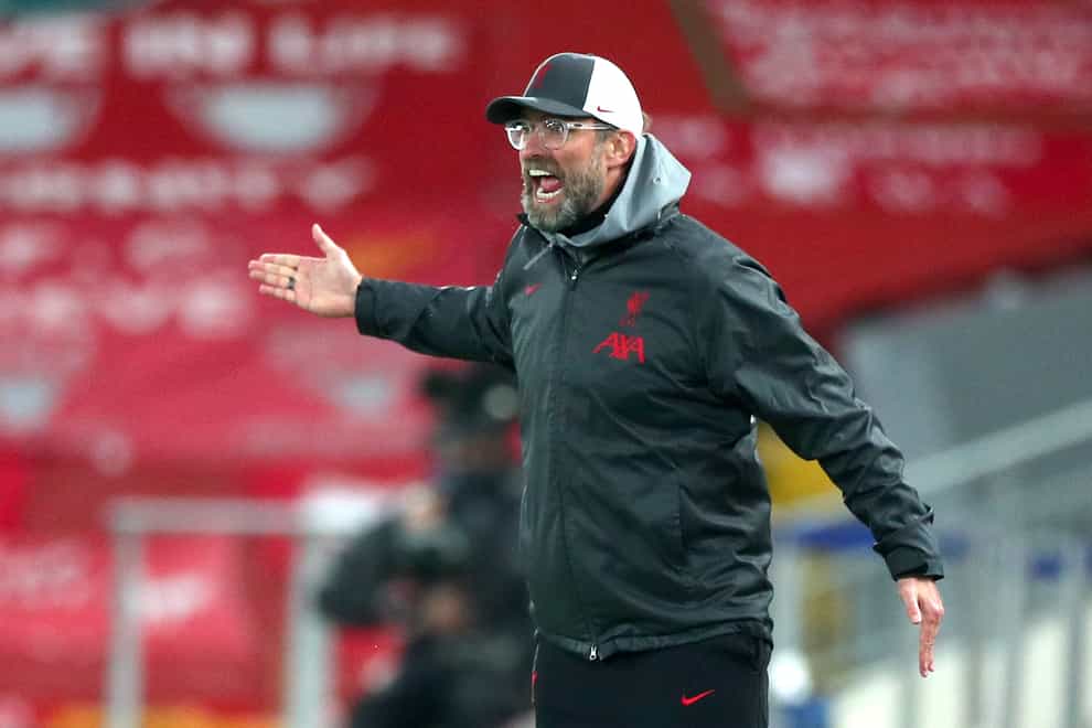 Liverpool manager Jurgen Klopp gesticulates on the touchline