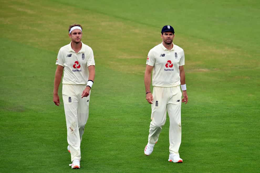 James Anderson, right, replaces Stuart Broad, left, for the second Test