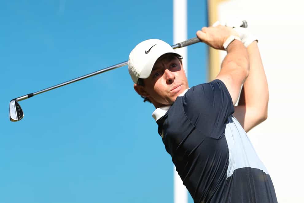 Rory McIlroy set the clubhouse target with an opening 64 in Abu Dhabi