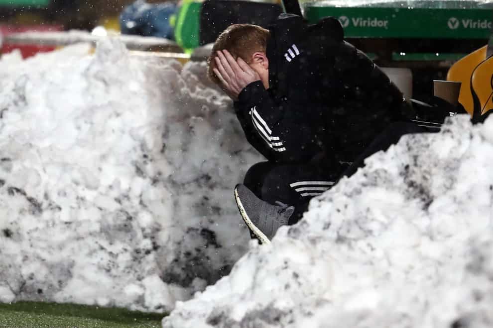 Neil Lennon reacts to another blow at Livingston