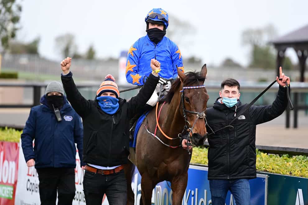 Dreal Deal returns to the Punchestown winner's enclosure
