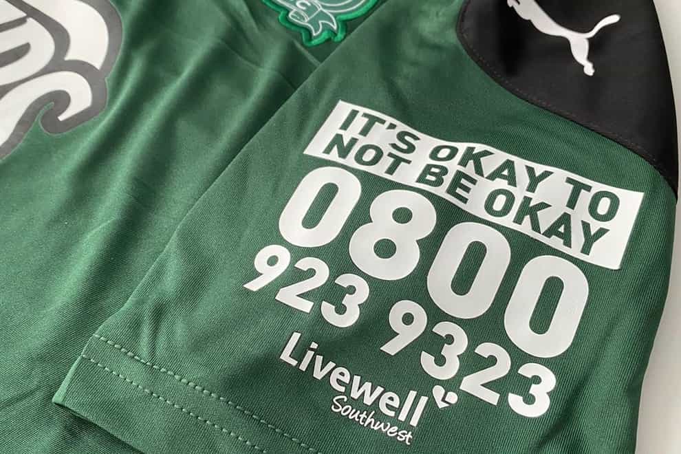 Plymouth will promote mental health awareness on their shirt sleeves during Saturday's FA Cup fourth round clash with Sheffield United