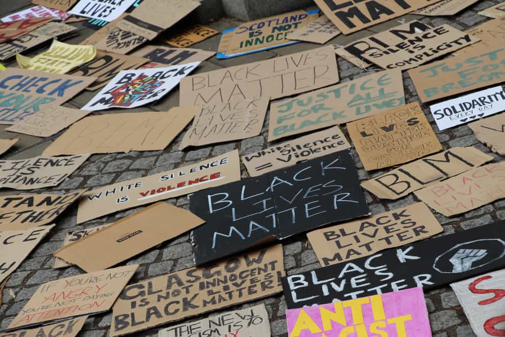 Signs from a Black Lives Matter