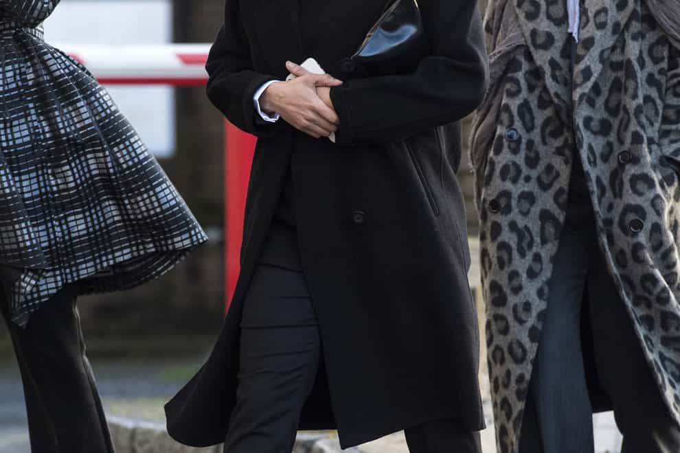 Former So Solid Crew member Lisa Maffia arrives at Croydon Magistrates' Court in south London