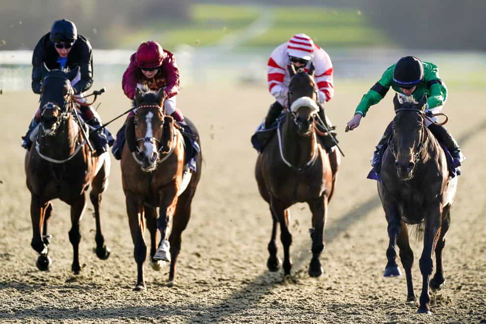 Fizzy Feet (right) on her way to victory at Lingfield