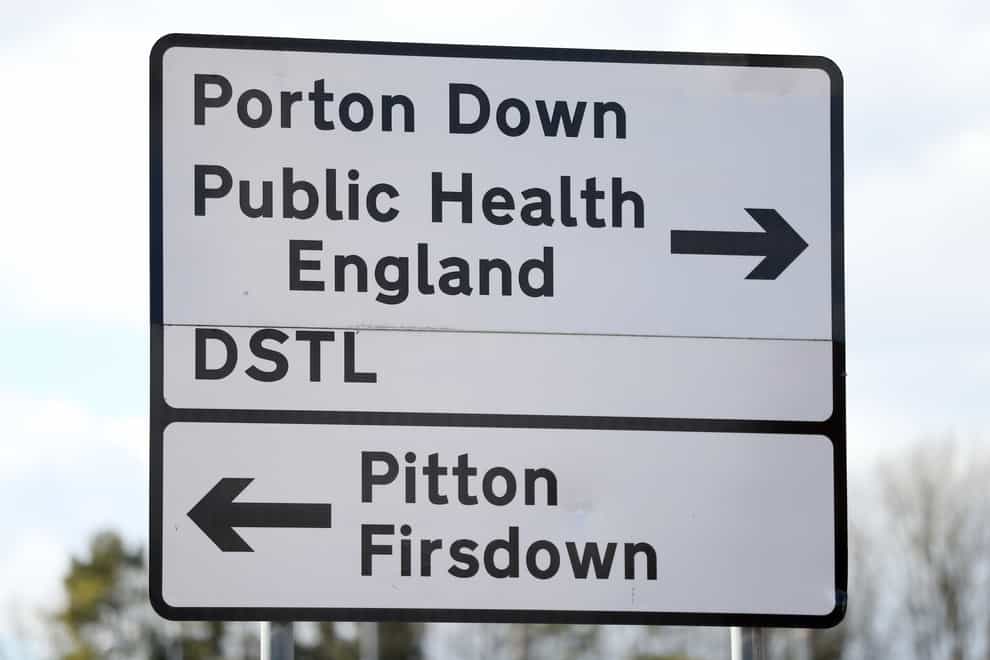 A sign for Porton Down (Andrew Matthews/PA)