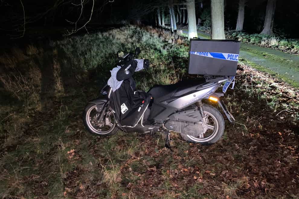 Police in Surrey delivered food to a customer's address after the delivery driver was knocked from his scooter