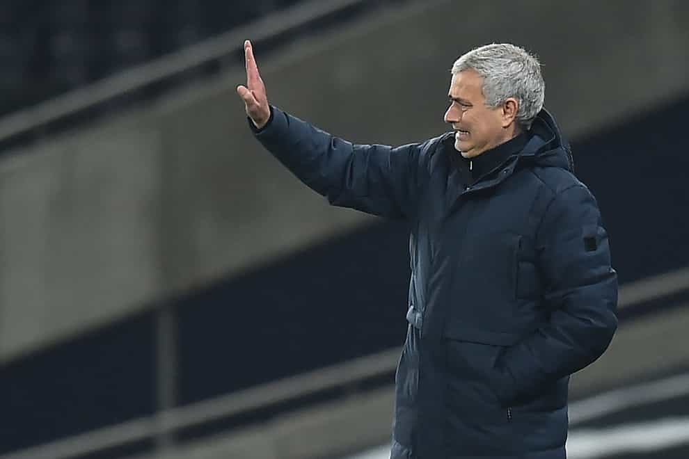 Jose Mourinho gestures on the touchline