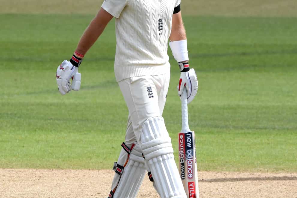 Joe Root was dismissed to the final ball of the day