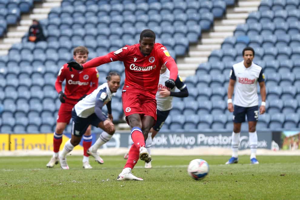 Reading’s Lucas Joao misses a late penalty in the goalless draw against Preton at Deepdale.
